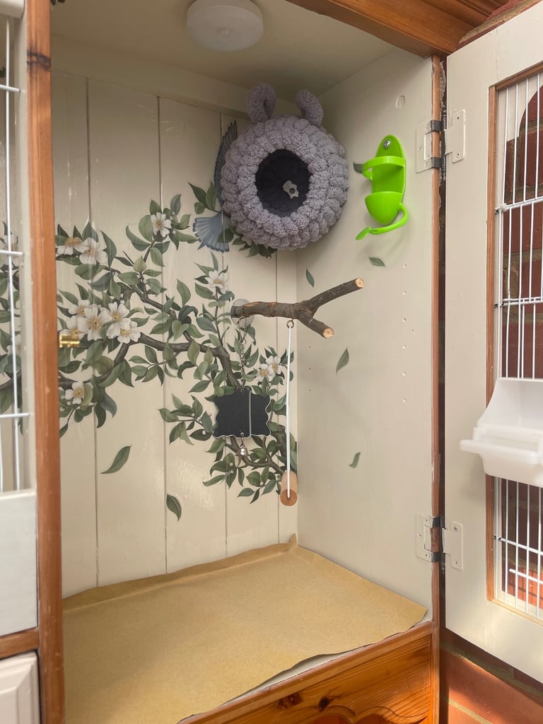 Bespoke Large birdcage unit indoor aviary unique dresser with storage 