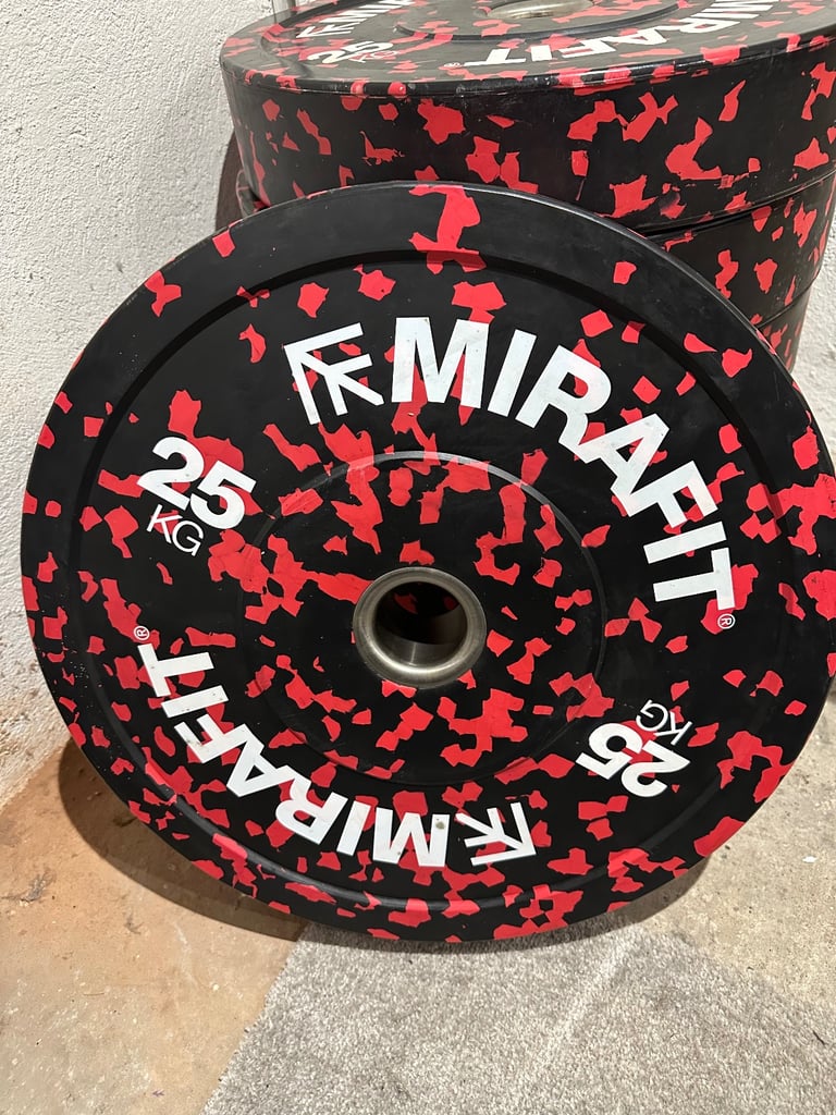 Mirafit colour splash 25kg weight plates 