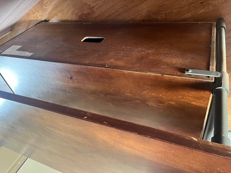 West Elm industrial pipe and wood TV media unit 
