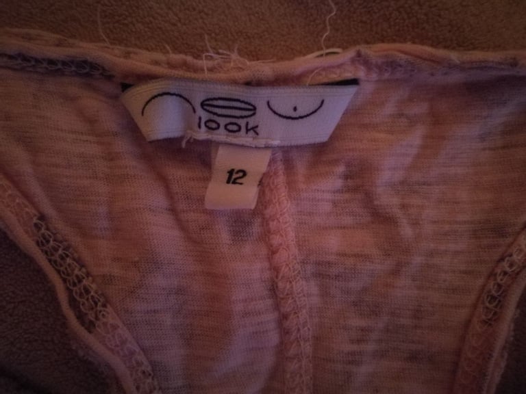 Pink grey patterned top 12