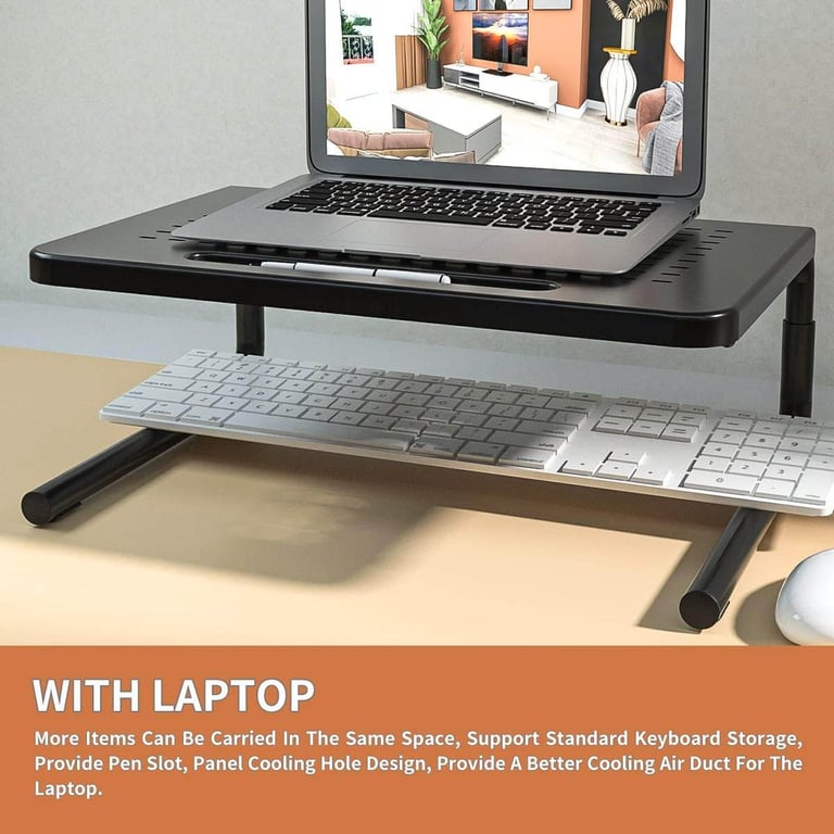 Brand new 2 Pack Computer Monitor Stand Riser- 3 Level Height adjustable 