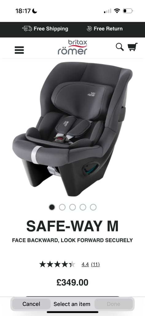image for Britax Romer Safe-Way M child car seat 0-age 7