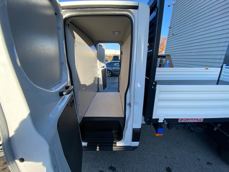 25 Reg Ford Transit L3 DRW DC Utility-Storage Steel Tipper, Tow-Bar