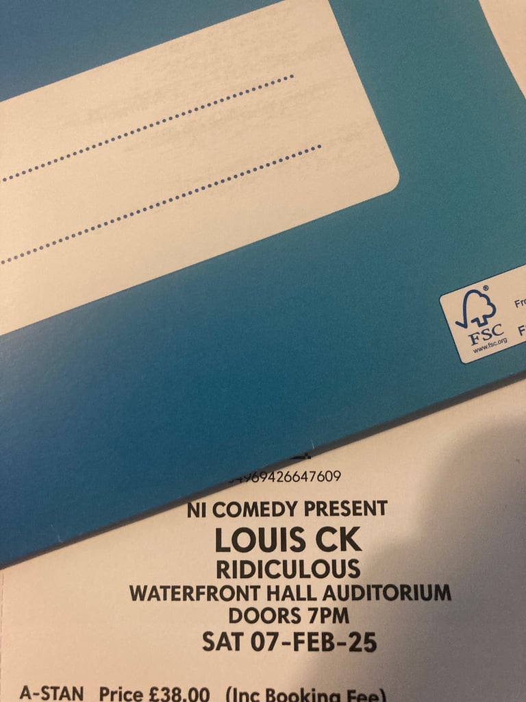 3 x Louis CK Belfast tickets 7/02/26
