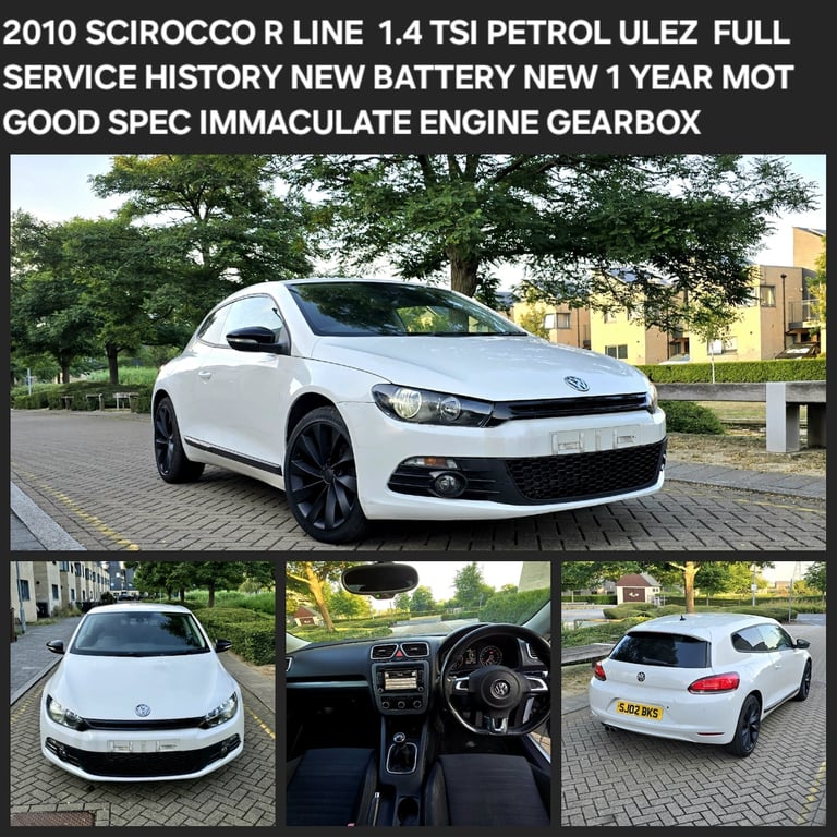 2010 VOLKSWAGEN SCIROCCO 1.4 TSI R LINE 1 YEAR MOT PRIVATE PLATE INCLUDED 
