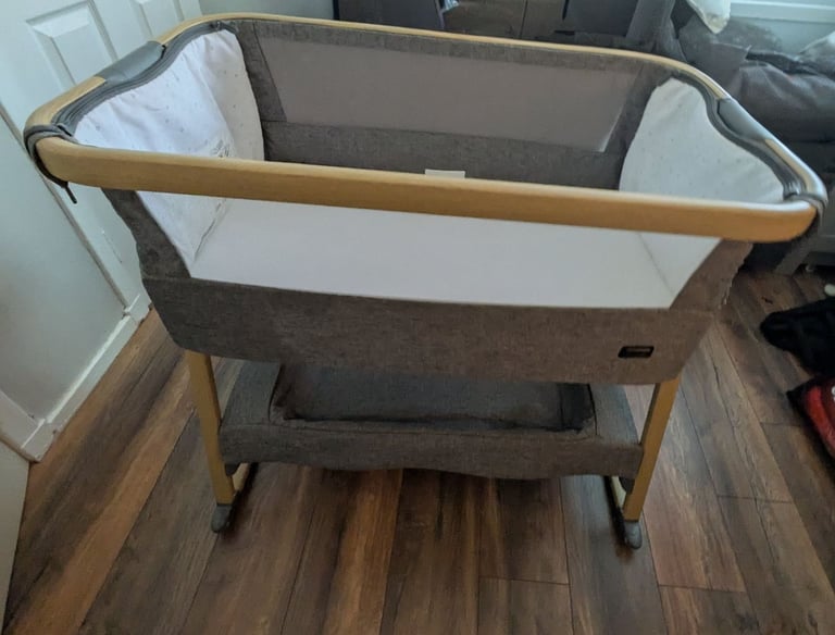 image for Tutti Bambini CoZee Bedside Crib - Oak/Charcoal