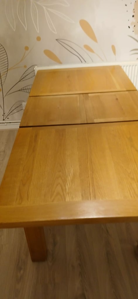 Solid wood dining extending dining table  