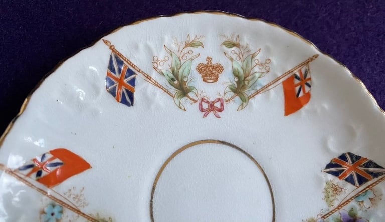 Commemorative Cup & Saucer Queen Victoria Edward VII Long Live The King  