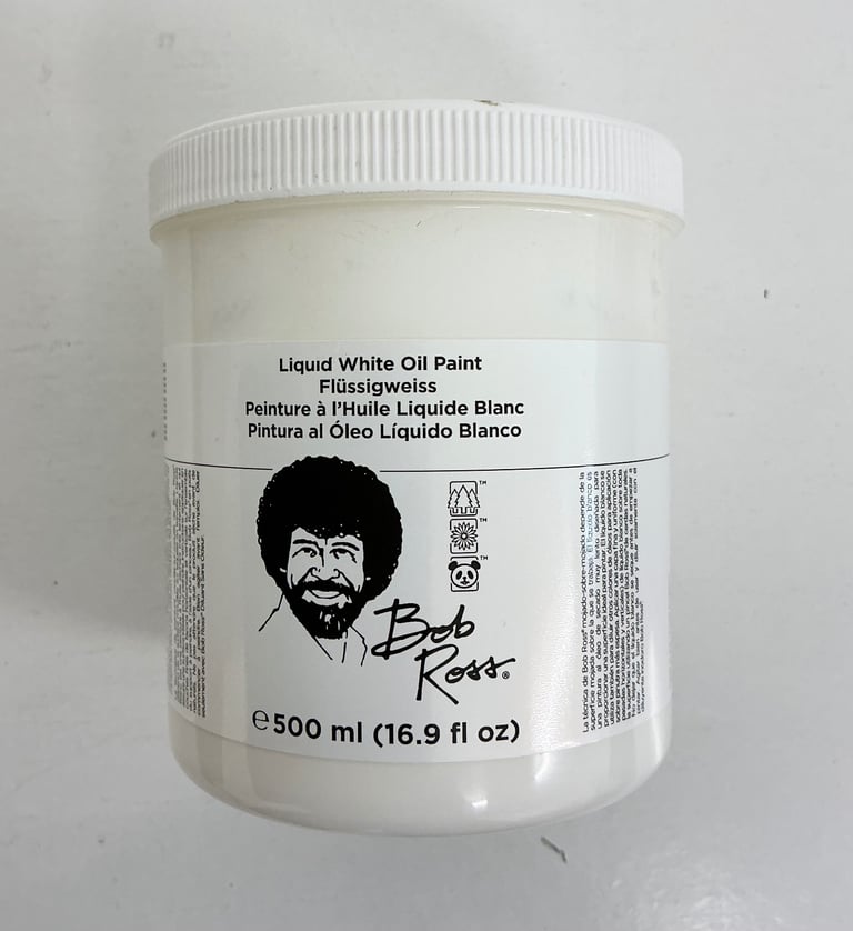 Artists Bob Ross liquid white oil paint, New large 500 ml tub, 13 available !