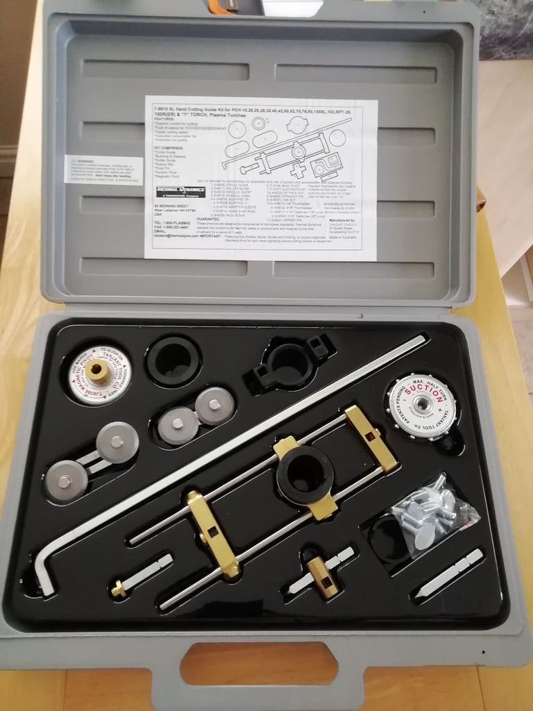 image for Thermal Dynamics Plasma Cutter Hand Cutting Circle Guide Kit, Tips, Electrodes and accessories