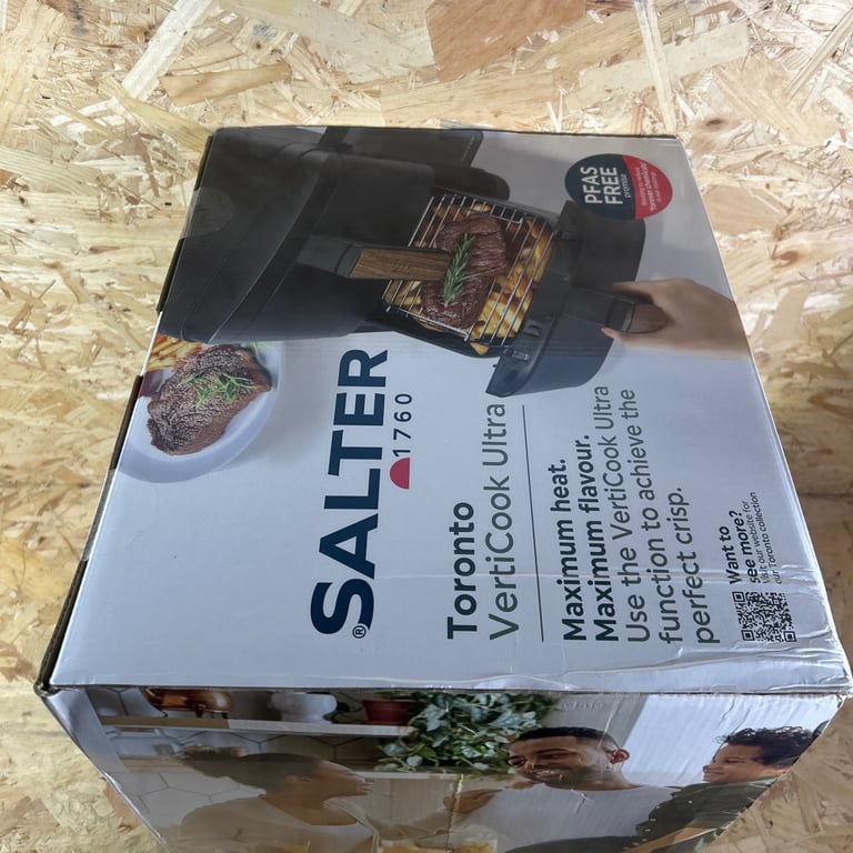 Salter Toronto VertiCook Ultra Air Fryer 9L 2 Drawers 9 Function PFAS-Free Black