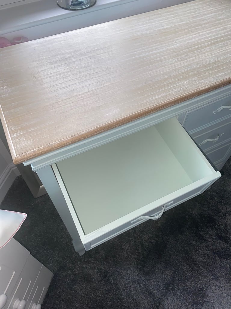 Duck egg blue chest of drawers