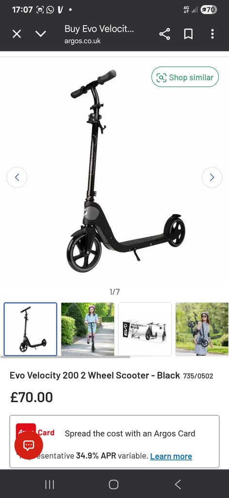 New Velocity 200 Scooter 