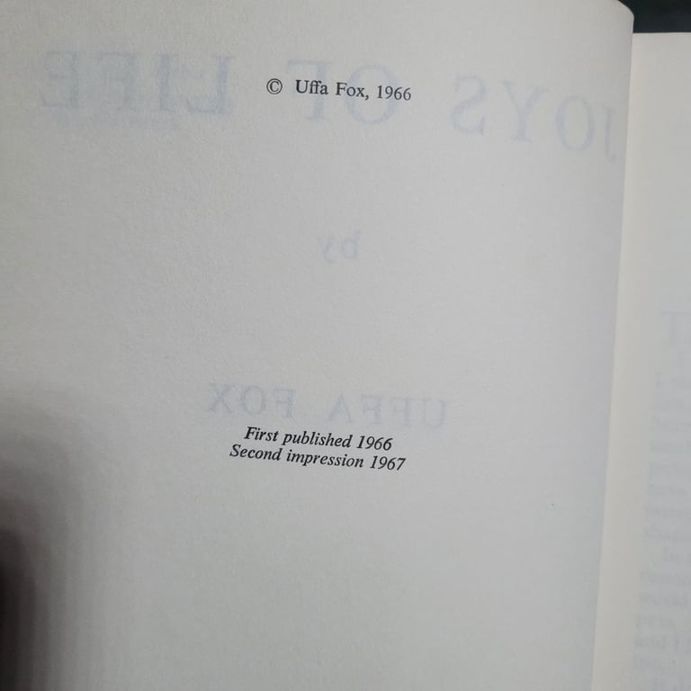 Joys of Life. Hardback - Uffa Fox. Autobiography - 1967 Newnes b5