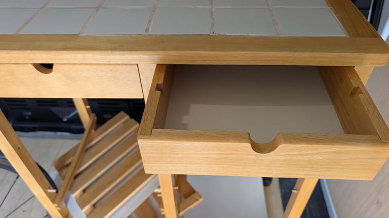 Wooden kitchen trolley with storage