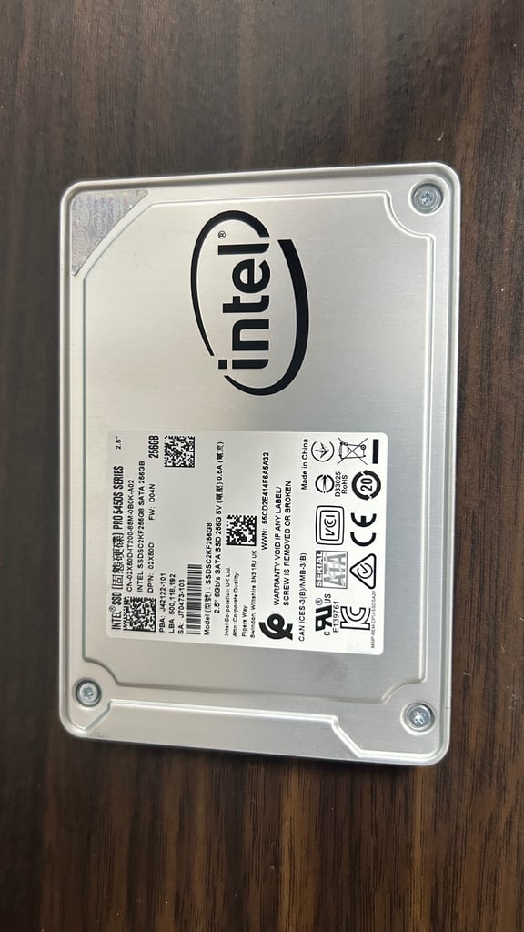 256GB Intel 2.5 inch SSD