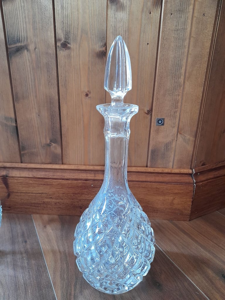 Cut glass decanters x3