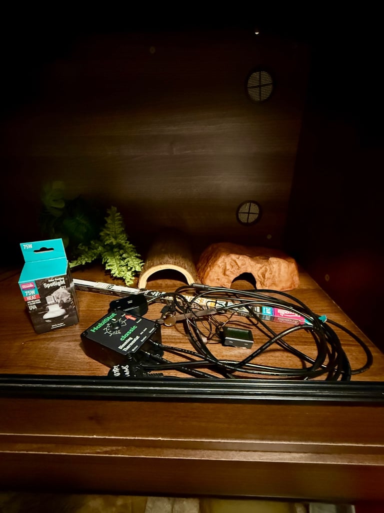 ReptiLife 4ft walnut Vivarium with accessories 