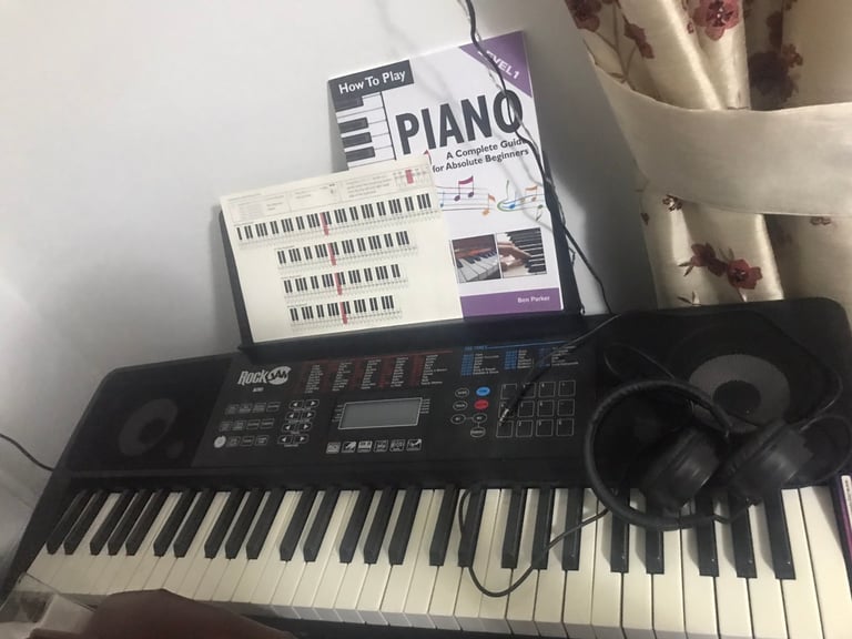 RockJam 61 Key Keyboard Piano With LCD Display Kit, Stand and Seat -  musical instruments - by owner - sale - craigslist