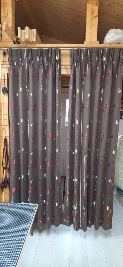 image for Pair interlined curtains 