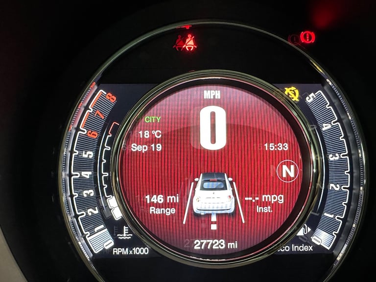 2015 Fiat 500C 1.2 Cult Dualogic Euro 6 (s/s) 2dr CONVERTIBLE Petrol Automatic
