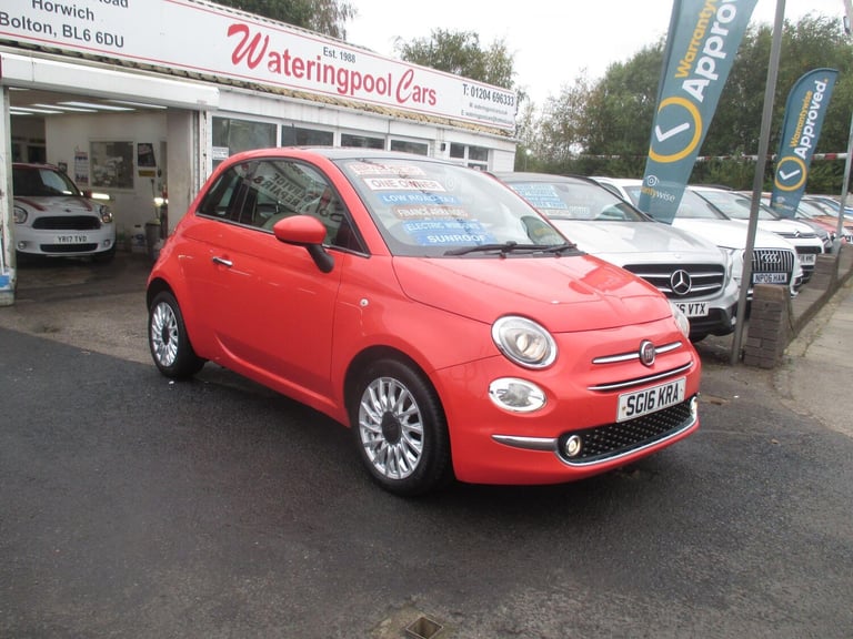 2016 Fiat 500 0.9 TwinAir Lounge Euro 6 (s/s) 3dr HATCHBACK Petrol Manual