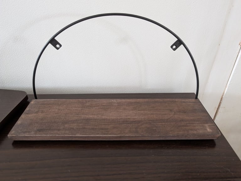 Set of three 3 decorative wooden shelves