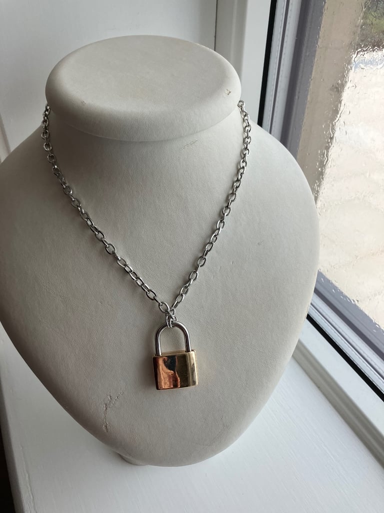 image for Padlock necklace punk accessories 