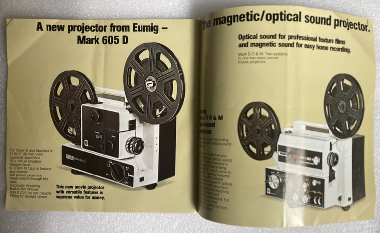 VINTAGE EUMIG SUPER 8mm Cine Cameras & Projectors 24 Page Full  Colour  Brochure.