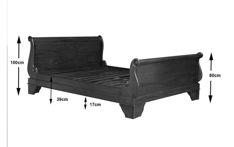 Handmade Mahogany Sleigh Bed King size bed frame