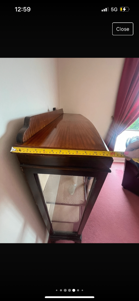 Antique glass cabinet