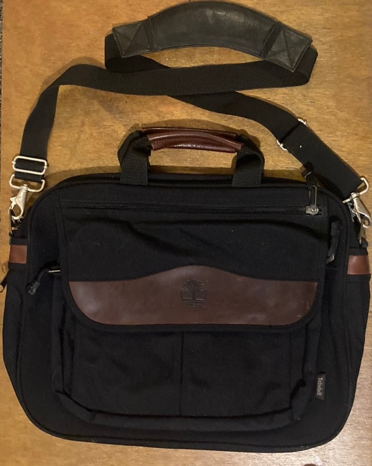 image for Timberland Men's Black Shoulder Bag With Strap & Handle. Collection Cardonald