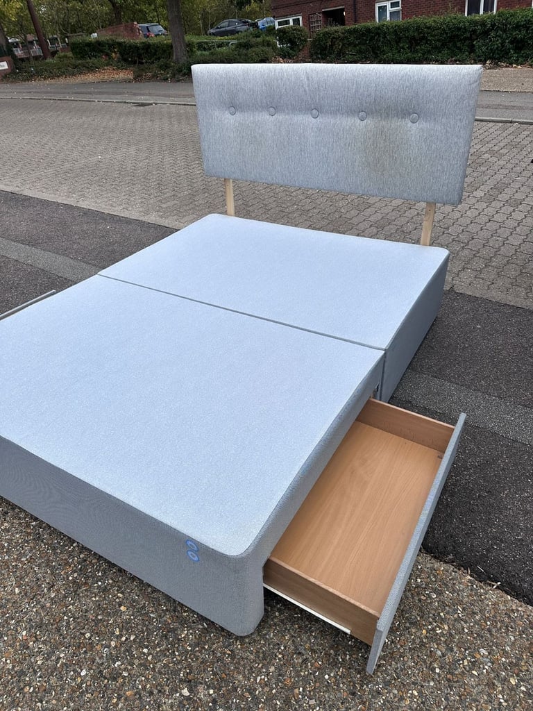 King size bed frame with headboard for £80