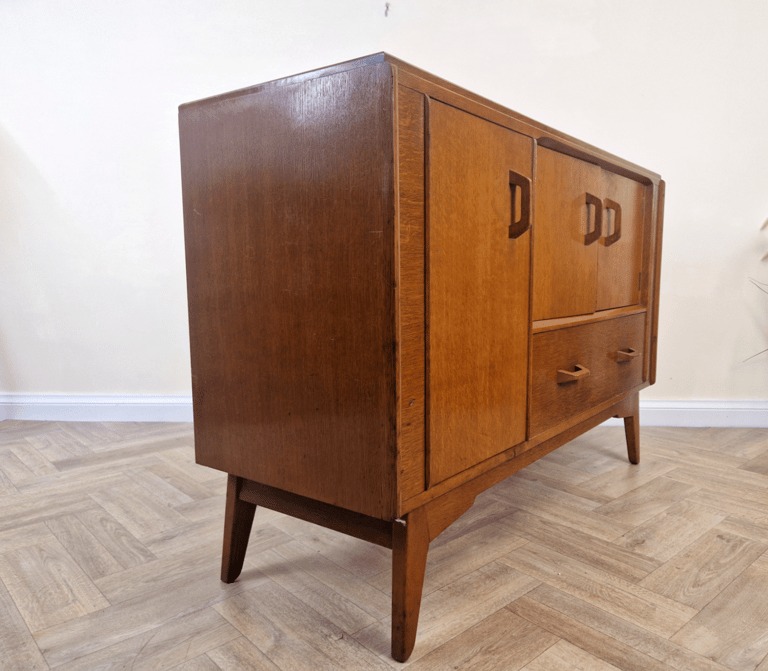 G Plan E Gomme Gold Label 1950's Medium Teak Danish Design Sideboard Credenza BL688