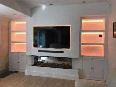 Media wall TV stands