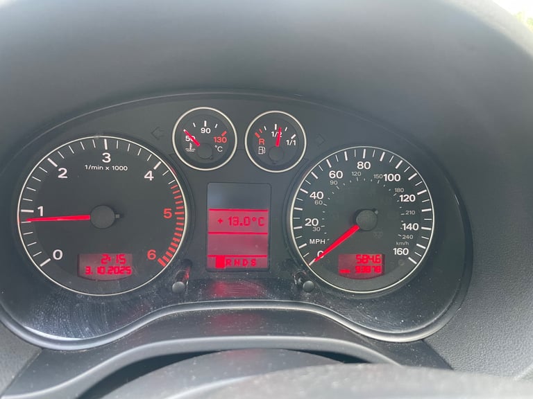AUDI A3 2.0 TDI SE AUTOMATIC 05 REG BLACK 3 DOOR MOT AUGUST 2026 SERVICE HISTORY 48+MPG