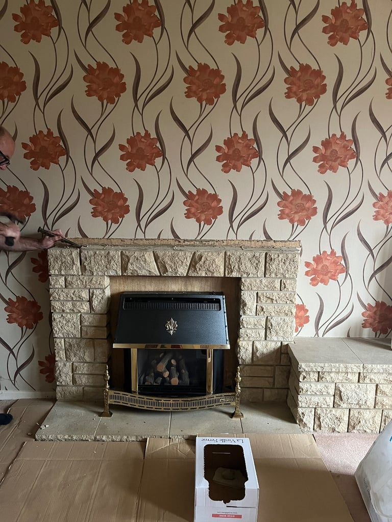 image for Decorative bricks from fireplace and corner unit
