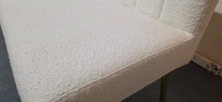 Brand New Dunelm®️ White Boucle Fabric Hallway Bench RRP £269