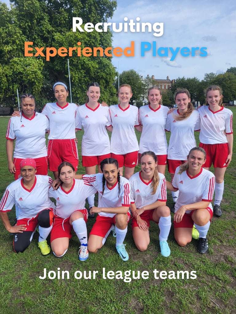 image for EXPERIENCED PLAYERS WANTED FOR WOMENS SOUTH LONDON FOOTBALL CLUB 