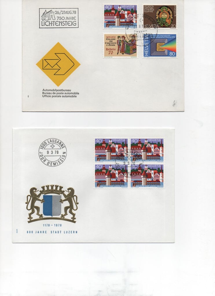 412 Switzerland first day covers