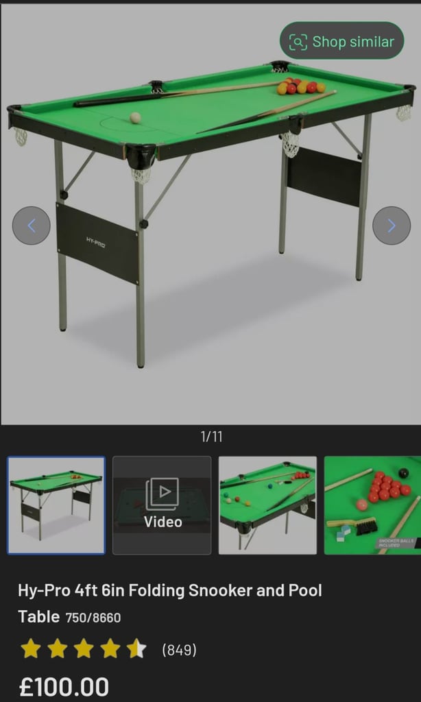 image for New pool table