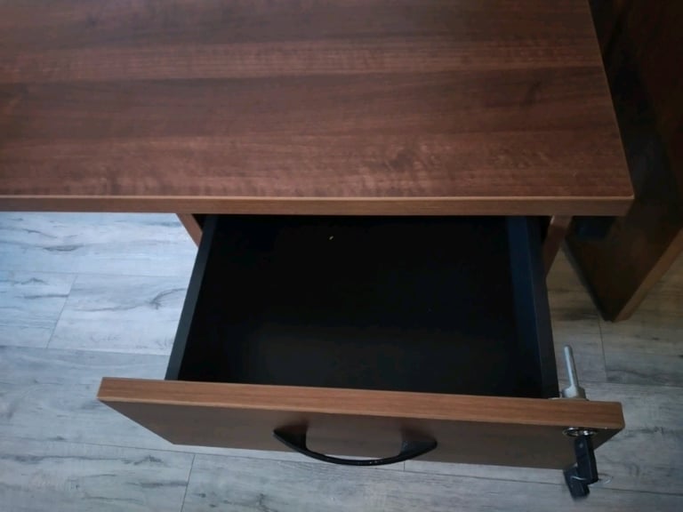 Imperial Bow Fronted Single Pedestal Office Desk Furniture 