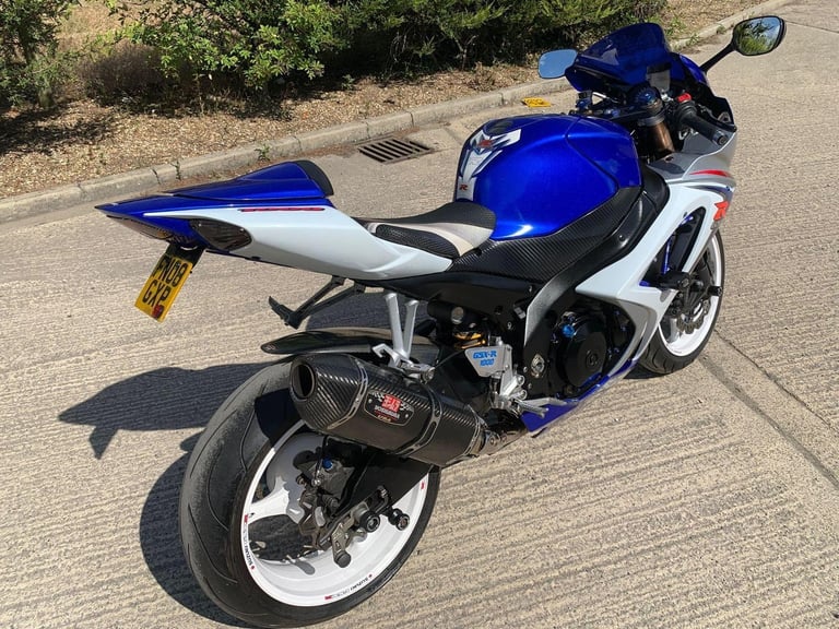 2008 08 SUZUKI GSXR 1000 K8 GSXR1000 SUPER SPORT BLUE  WHITE HPI CLEAR