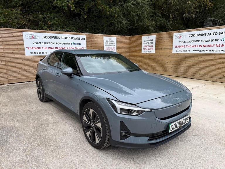 2023 73 POLESTAR 2 BASE EV RWD ELETRIC DIRECT DAMAGED REPAIRABLE SALVAGE 