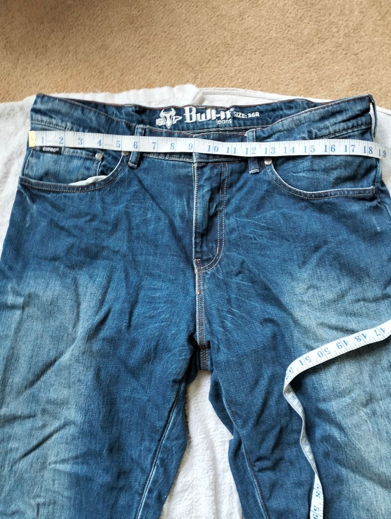 Bull-it 17 SR6 Mens Jeans Motorcycle Regular Leg Covec 36"W Leg 32" Reg