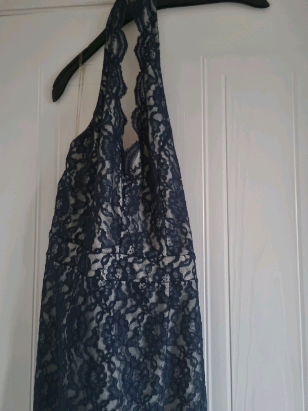 Lipsy Ladies Navy Blue Halterneck Dress