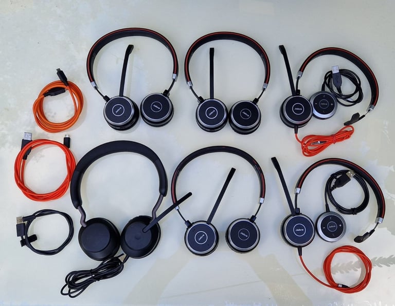 image for 6x Joblot Jabra Evolve 65 Stereo Wireless, Jabra Evolve 40 Mono MS, Evolve2 40
