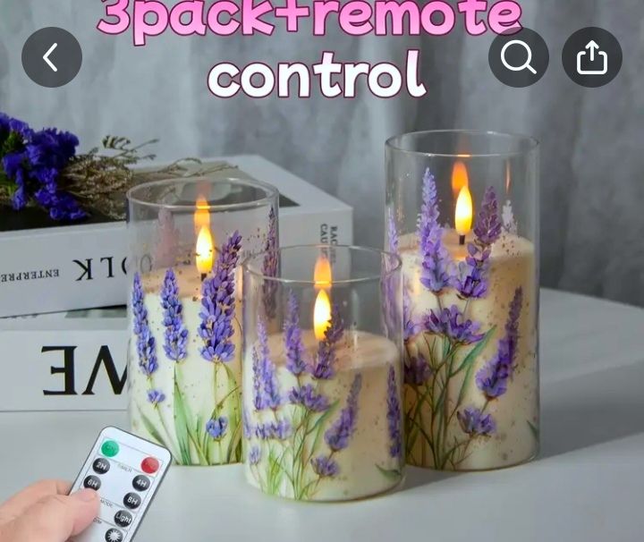 (NEW) 3pcs Premium Flameless Candle Light Set (Delivery available) 