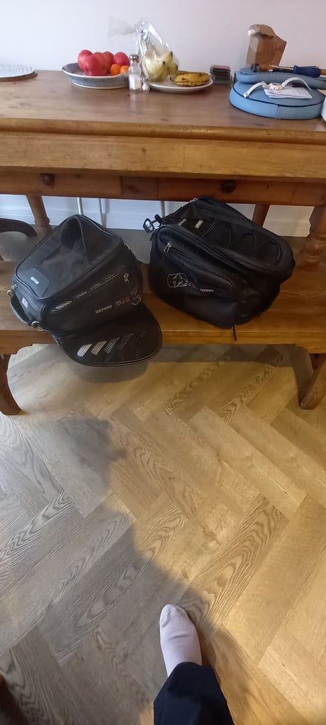 Oxford motorbike tank bag and rear seat bag