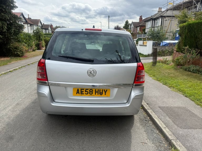 VAUXHALL ZAFIRA 1.6 Exclusive MPV 5 Drs 7-Seater with 11 Months MOT Full-Ser Hist& Low 91K Miles